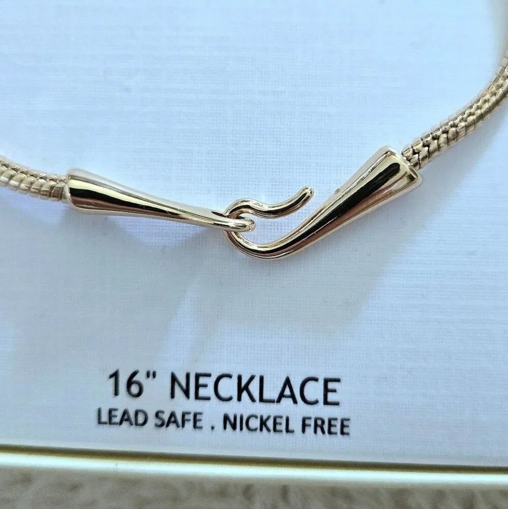 House🏠 of Harlow 1960 Gold💛 Round Serpentine Chain⛓️ Necklace - NIB - Picture 7 of 16
